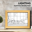 Axyaa LED Night Light Painting Wall Art Table Lamp Home Decor Gift