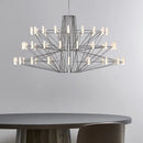 Axyaa Luxe Coppelia Loft Iron Chandelier: High-End LED Round Wire Lighting