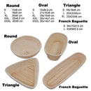Axyaa Bread Banneton Proofing Basket Set: Oval & Round Sourdough Baskets for Baking Fermentation