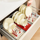 Axyaa Telescopic Dish Drying Rack: Adjustable, Space-Saving, Removable Drain Shelf