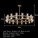 Axyaa Crystal Metal LED Pendant Light for Vintage Living Room Atmosphere