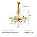 Axyaa Crystal LED Chandelier: Luxurious Lighting for Living Room with E14 LEDs