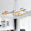 Axyaa Metal Acrylic LED Chandelier for Modern Living Room Decor