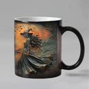 Axyaa Beautiful Witch Ceramic Coffee Mug Halloween Gift Cup for Witch Lovers