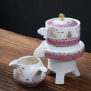 Axya Ceramic Kung Fu Tea Set with Teapot, Teacup, and Porcelain Cups