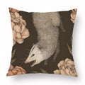 Axyaa Retro Flower Fox Pillowcase in Peach Skin Velvet.