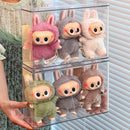 Labubu Doll Display Box: Axyaa Plush Storage Stand Cabinet for Collectible Toys