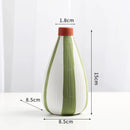Axyaa Hand Drawn Ceramic Floral Vase, Modern Nordic Geometric Home Decor