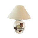 Axyaa Ceramic Table Lamp - Handmade Retro Bedroom Decor LED Study Ornament