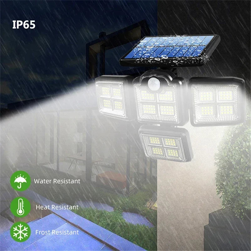 Axyaa Solar Motion Sensor Wall Lamp IP65 Waterproof_LED Outdoor Adjustable Head