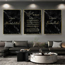 Axyaa Ayat Al Kursi Quran Marble Canvas Print Wall Art Islam Decor