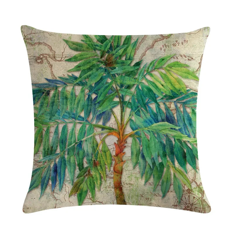 Axyaa Tropical Rain Forest Pillowcase for Office Sofa and Leisure Decoration