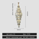 Axyaa Luxury Crystal Chandelier for Villa Living Room and Spiral Staircase