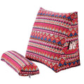Axyaa Cotton Linen Printed Triangular Cushion Cylindrical Throw Pillow