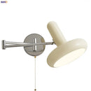 Axyaa French Cream LED Wall Lamps Swing Long Arm Home Decor Iron Applique Murale