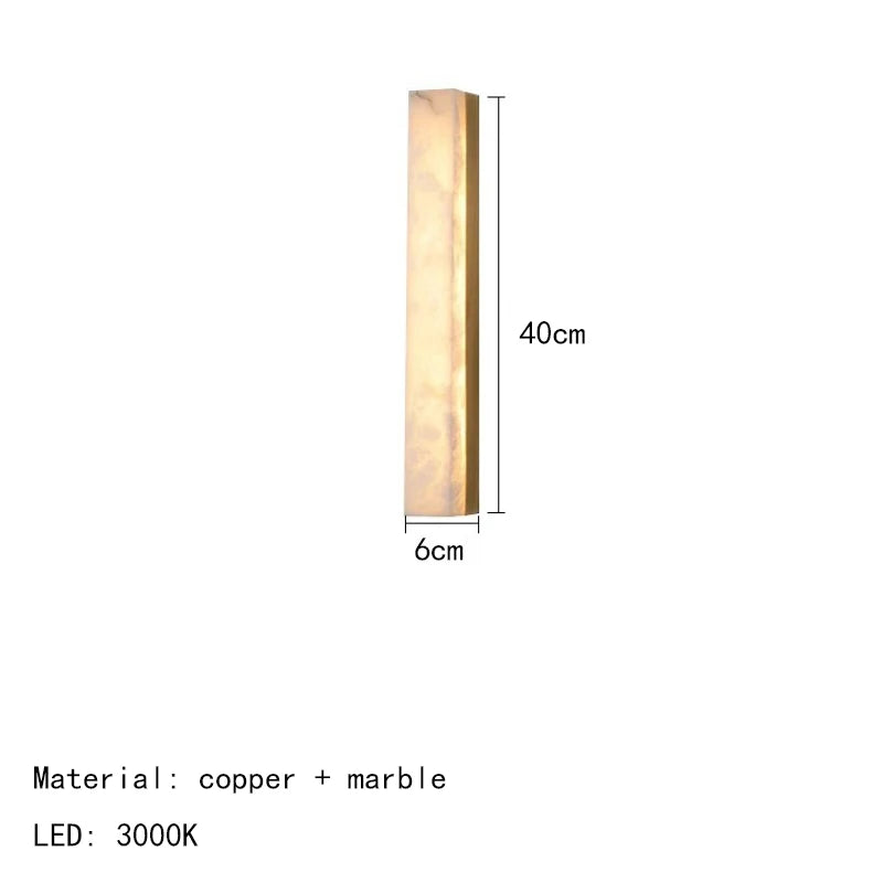Axyaa Gold Black Marble Wall Lamp 40/60/80cm - Hotel Sconce Lighting