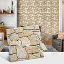 Axyaa 3D Faux Stone Tile Stickers, Matte Finish, 30cm x 30cm, Water and Mold Resistant