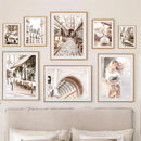 Axyaa French City Street Canvas Painting Nordic Wall Art Print for Home Decor