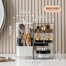 Axyaa Auto Lift Makeup Organizer: Dustproof Cosmetic Storage for Brushes, Lipsticks, Eyeshadow