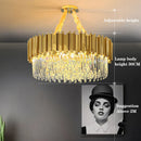 Axyaa Crystal LED Chandelier: Luxury Nordic Living Room Pendant Lamps