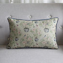 Axyaa Soft Velvet/Cotton Linen Cushion Cover Shabby Chic Floral Pink Blue 45x45cm