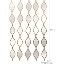 Axyaa Gold Mirrored Wall Decor Set: 5 Long Skinny Mirrors, Living Room Decor