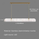 Axyaa Marble Luxury Pendant Light, Alabaster Hanging Lamp for Dining Room, High-end Lighting