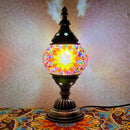 Axyaa Vintage Turkish Mosaic Table Lamp Handcrafted Art Deco Bedside Night Light