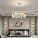 Axyaa Nordic Crystal Rod Round Chandelier - Modern Luxury Lighting for Living Room, Bedroom, Kitchen