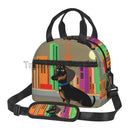Dachshund Print Insulated Lunch Bag by Axyaa - Waterproof Thermal Tote with Adjustable Strap