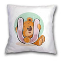 Axyaa Cartoon Bear Pillowcase - Decorative Cushion Cover for Sofa or Children's Room