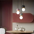 Axyaa Concrete Ball Pendant Chandelier for Home Art Decor with LED Electric Light Source