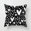 Geometric Black Yellow Cushion Covers - Axyaa Modern 18" Throw Pillow Case