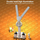 Axyaa Rechargeable Table Lamp with Fan, Clock Display, LED Light for Study