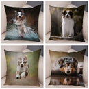 Axyaa Australian Shepherd Pillow Cover - Cute Dog Animal Cushion