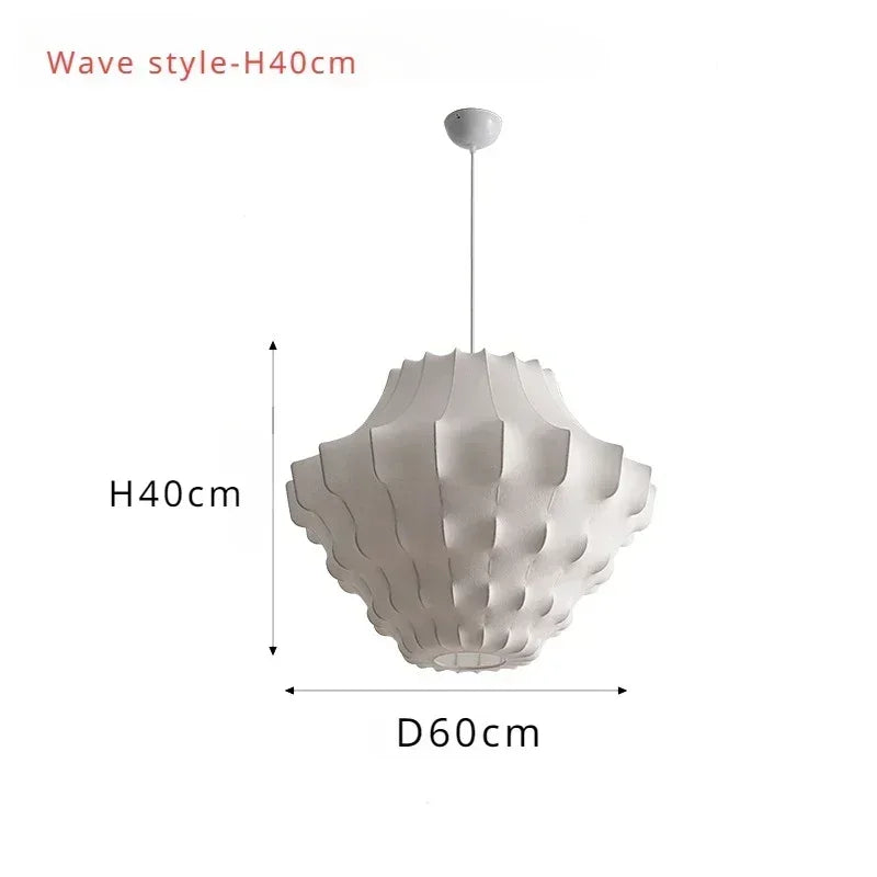 Axyaa Wabi Sabi Silk Pendant Lights: Modern Home Decor Chandelier