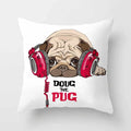 Cute Pug Bulldog Pillowcase for Living Room Decor - Axyaa Home Decor