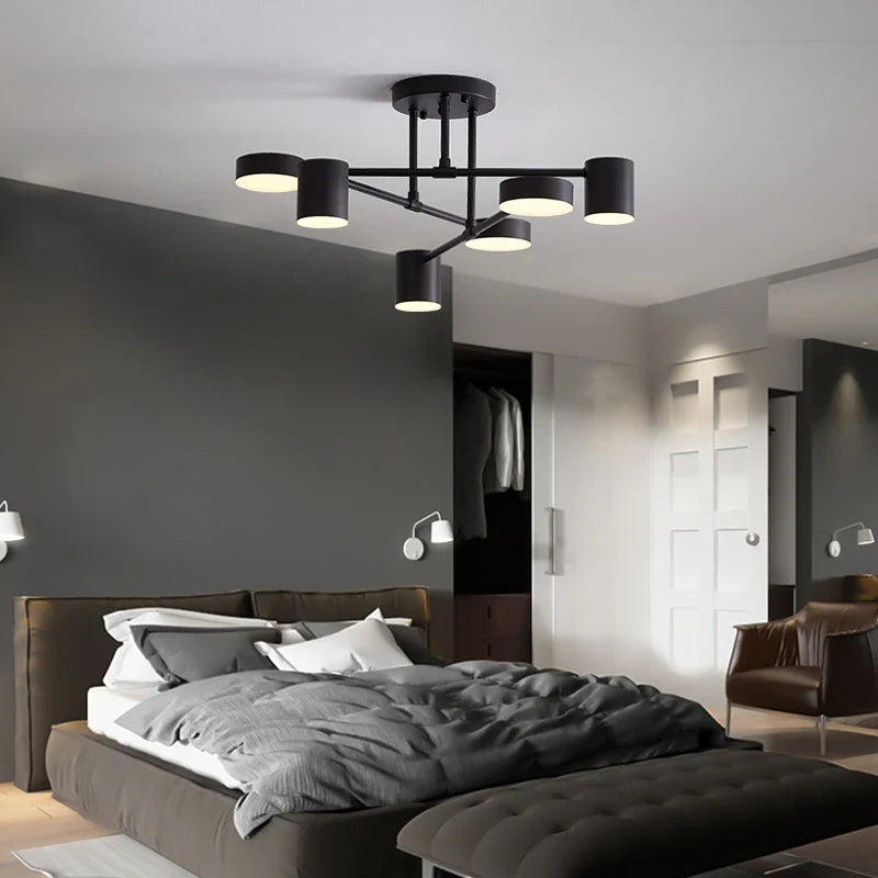 Axya Modern LED Ceiling Lights in Black/White/Gold for Living Room and Bedroom