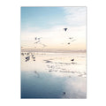 Axyaa Seagull Beach Boat Canvas Art Print for Living Room Decor