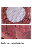 Axyaa Plush Quilted Mattress Cover | Soft & Warm Bed Fitted Sheet | Queen King Size