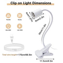 Axyaa Dimmable Clip-On Lamp Holder for Headboard Study and Turtle Heat Lamps