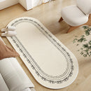 Axyaa Thick Line Oval Bedside Carpet 2024 - Non Slip French Japanese Style Rug