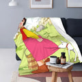Heidi Alps Fleece Blanket Soft Cozy Throw Bedding for Sofa by Axyaa