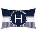Axyaa Blue Stripe Pillowcase 30X50 for Sofa Chair Decor