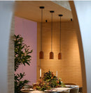 Axyaa Industrial Cement Pendant Lamp in Orange for Home Decor