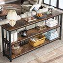 Axyaa Industrial 3 Tier Console Table for Entryway, 70.89" Rustic Sofa Table