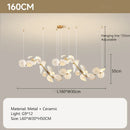 Axyaa Ceramic Chandelier: Elegant Lotus Leaf Design, Creamy Finish, Luxury Lighting for Home & Restaurant
