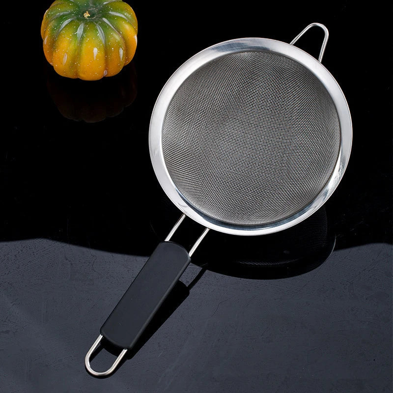 Axyaa Stainless Steel Flour Sifter with Handle - Kitchen Strainer Gadget