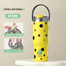 Axyaa Stainless Steel Vacuum Insulation Cup with Straw, Large & Portable