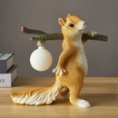 Axyaa Resin Squirrel Table Lamp: Cute LED Night Light Gift for Children